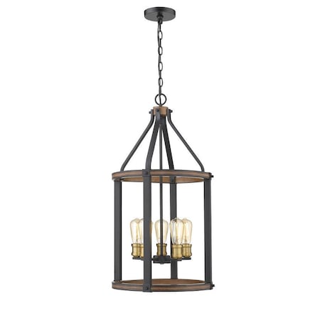 Z-Lite Kirkland 5 Light Pendant, Rustic Mahogany 472-5P-RM